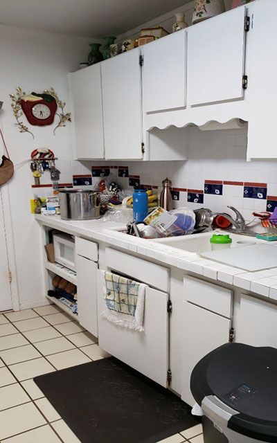 Part Of A Kitchen In Honolulu Before Renovation 